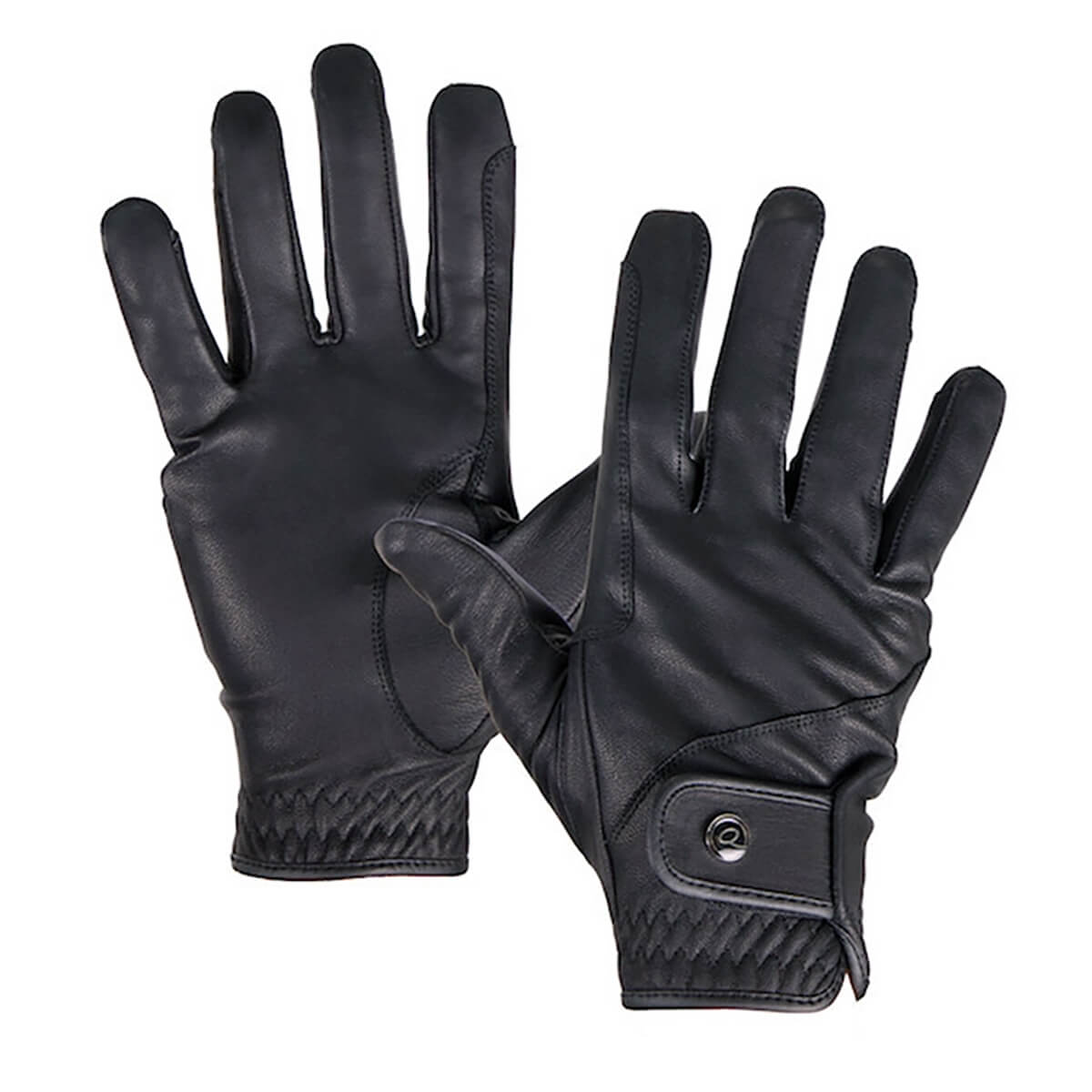 QHP Pro læder ridehandsker | Sort
